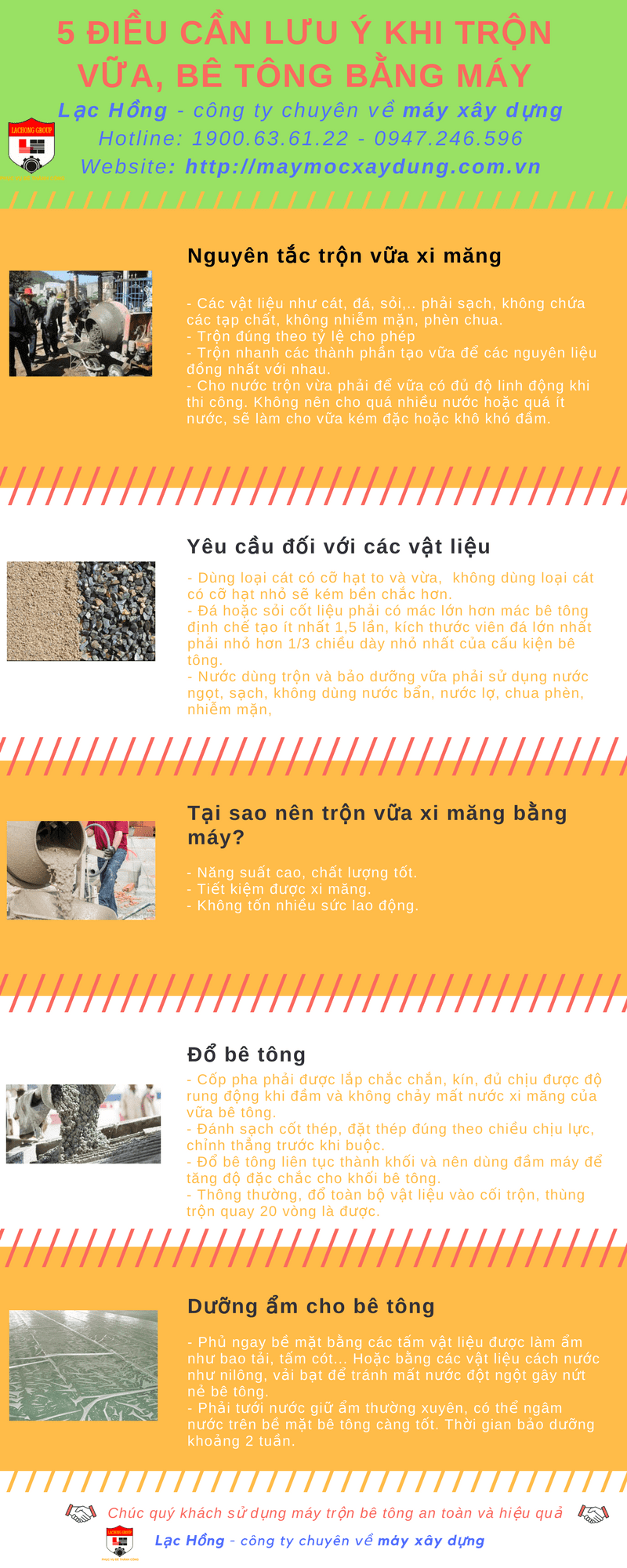 [INPHOGRAPHIC] 5 điều cần lưu &yacute; khi trộn vữa xi măng bằng m&aacute;y