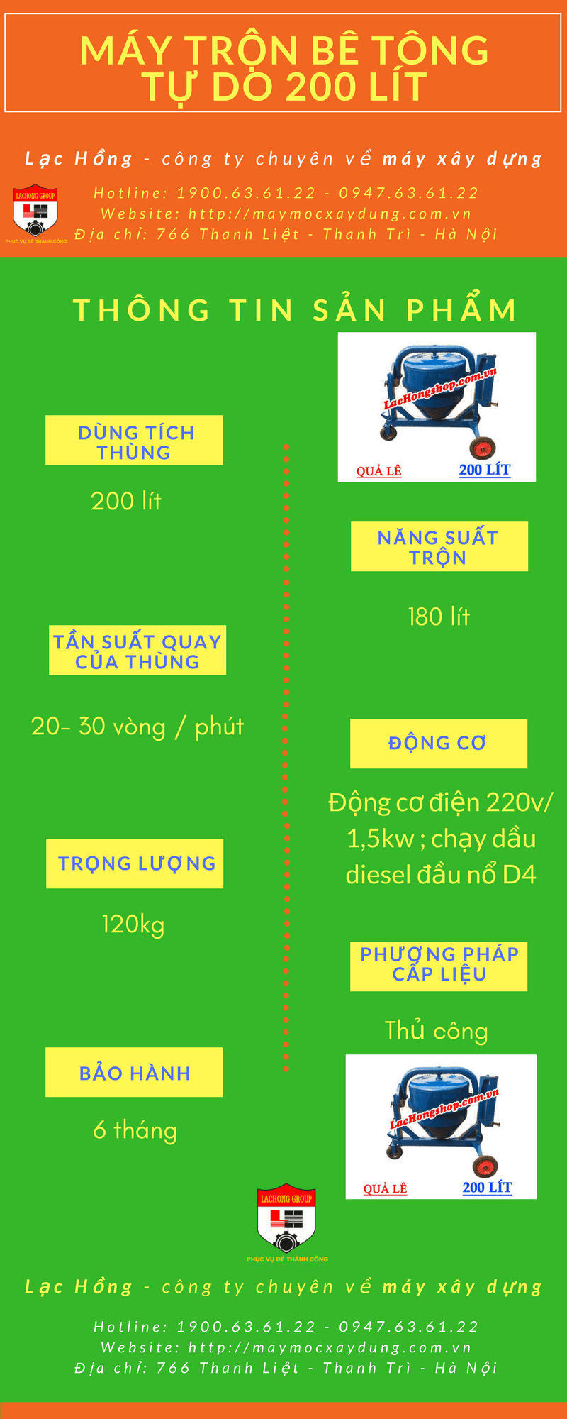 m&aacute;y trộn b&ecirc; t&ocirc;ng tự do 200 l&iacute;t