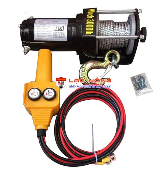 Tời ắc quy 5 tấn 12V/24V HUGO 12000lbs